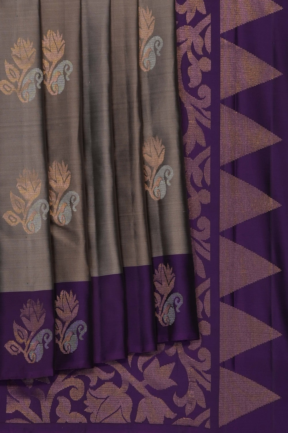 Image of Grey South Silk Saree