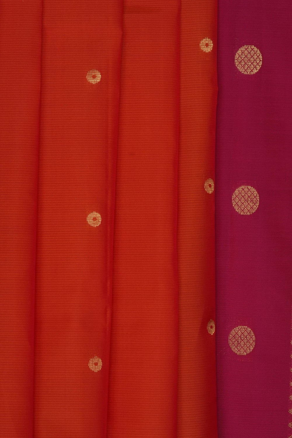 Image of Orange South Silk Saree