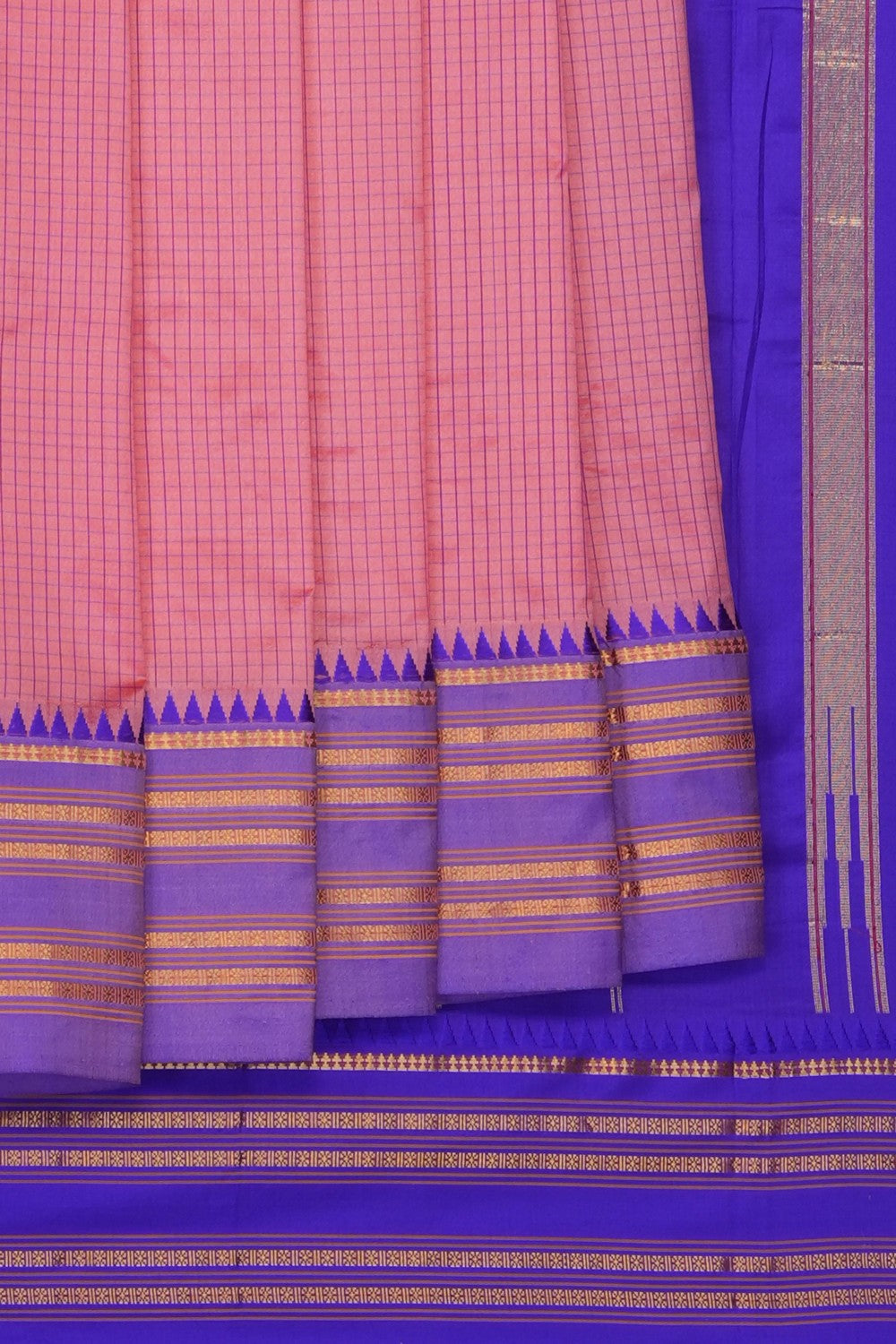 Image of Pink Narayanpet Silk Saree