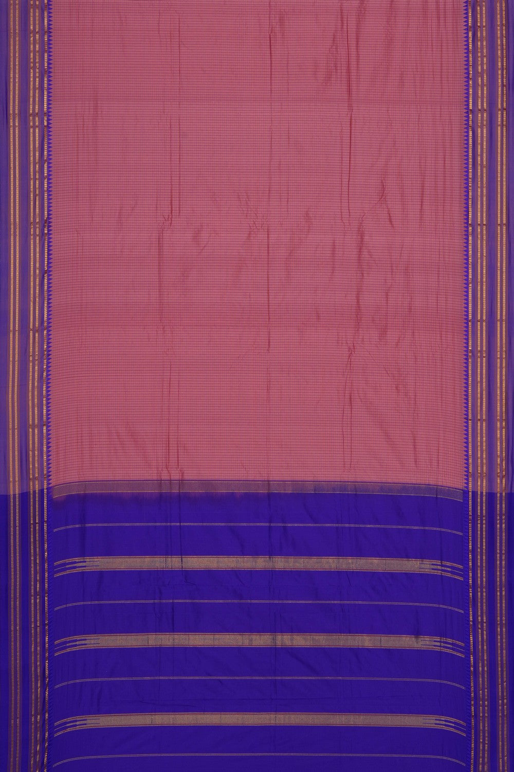 Image of Pink Narayanpet Silk Saree