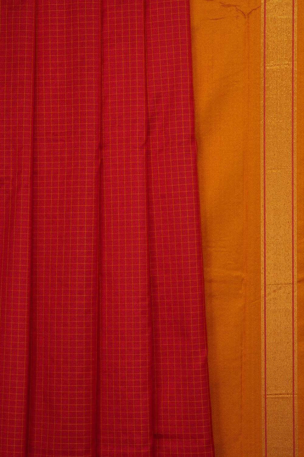 Image of Red Narayanpet Silk Saree