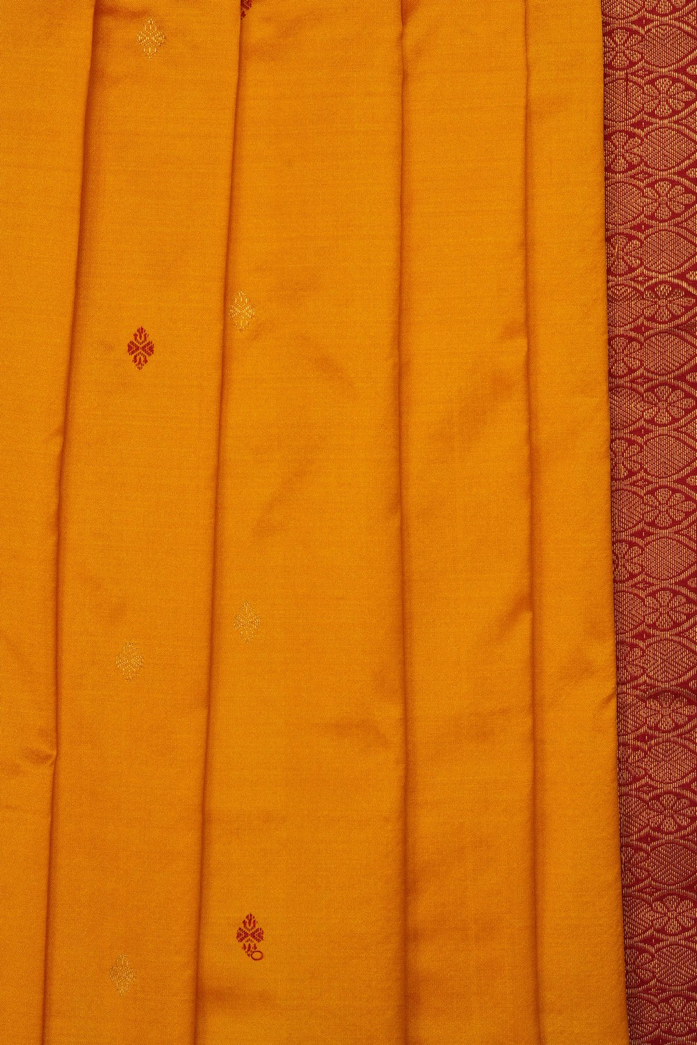 Image of Yellow Narayanpet Silk Saree