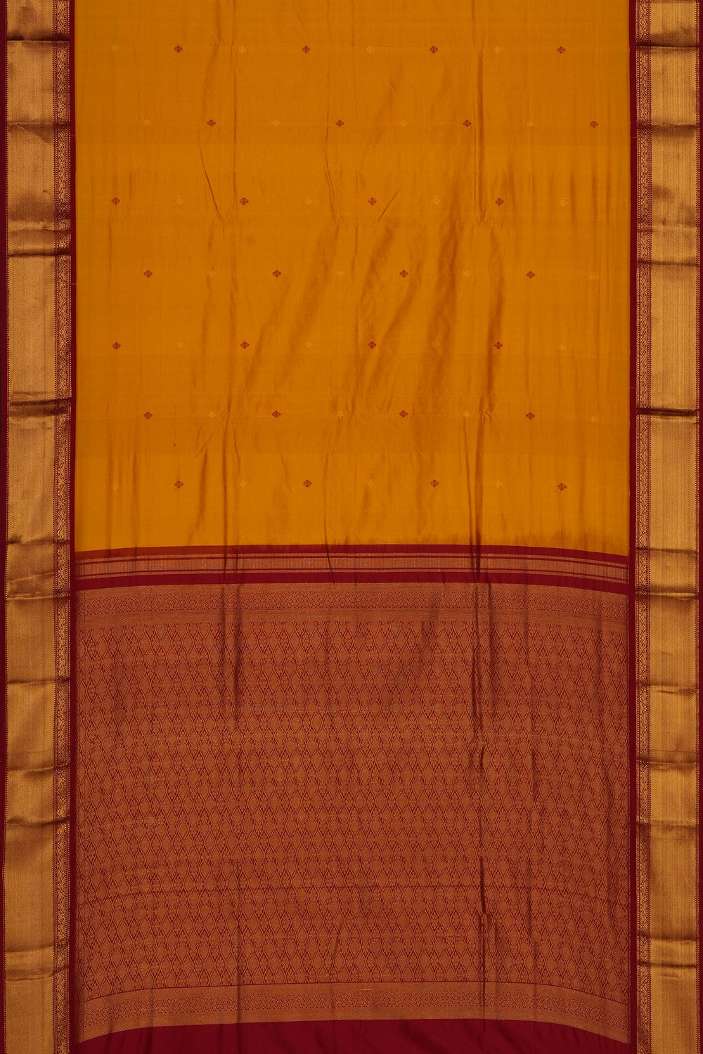 Image of Yellow Narayanpet Silk Saree