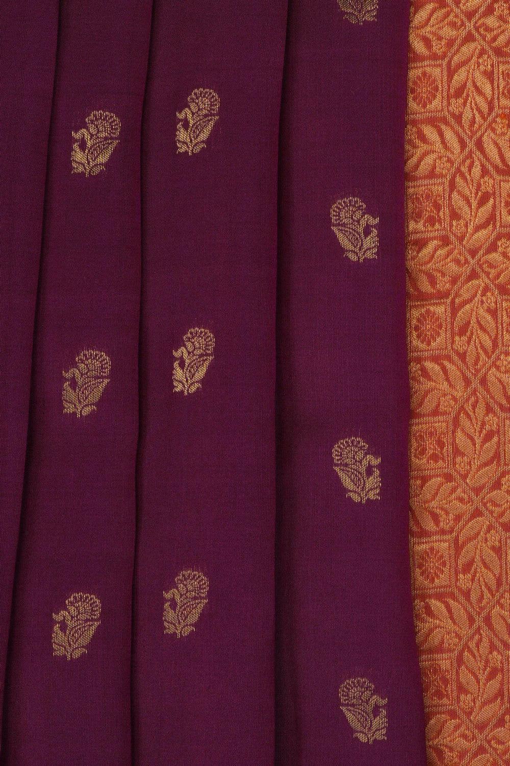 Image of Violet Silk Saree