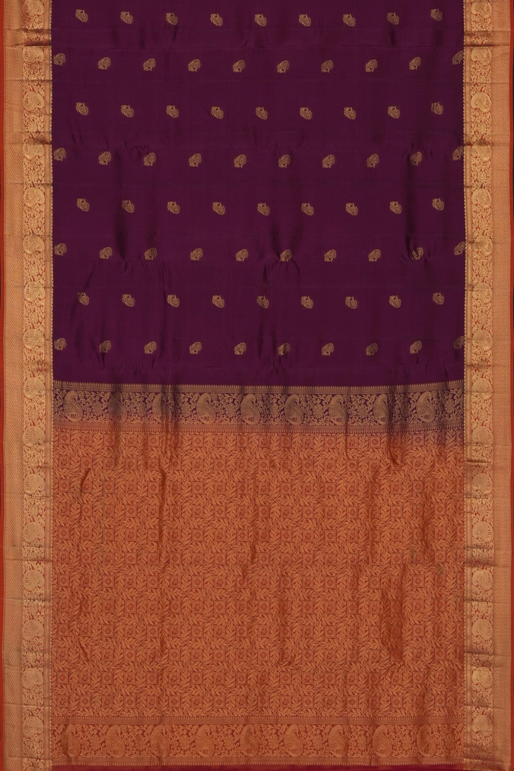 Image of Violet Silk Saree