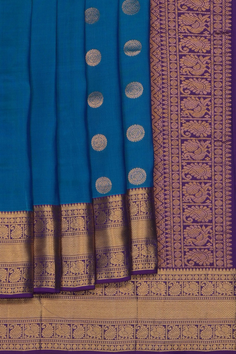 Image of Blue Silk Saree