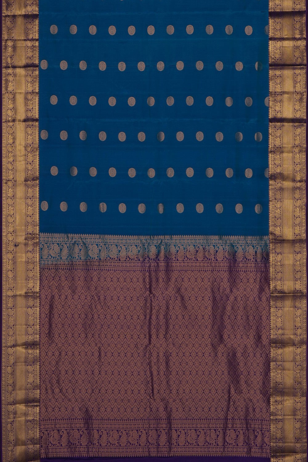 Image of Blue Silk Saree