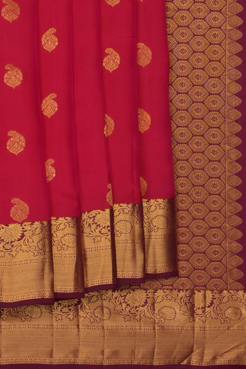 Image of Red Silk Saree