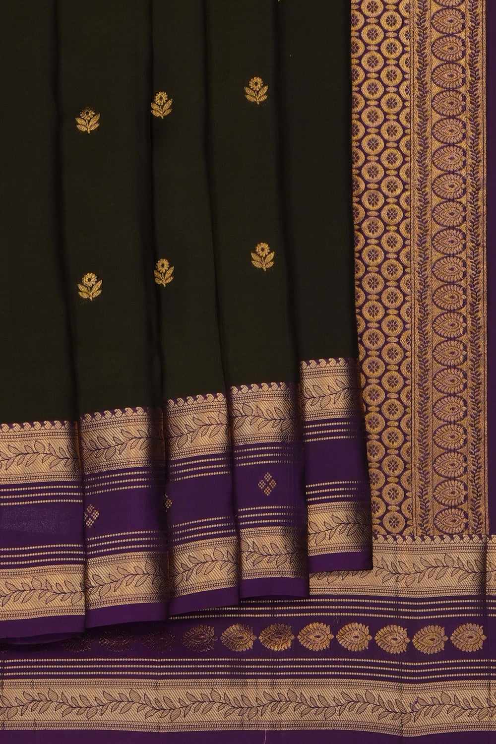 Image of Moss Green South Silk Saree