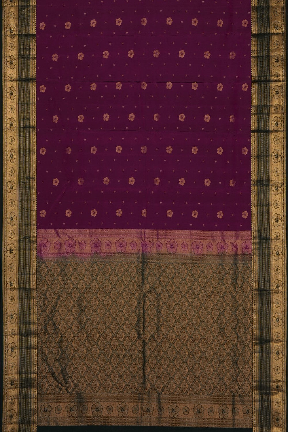 Image of Magenta Silk Saree