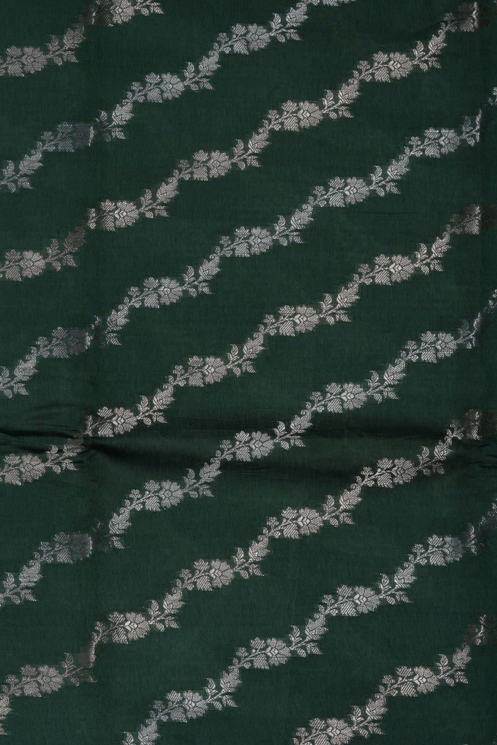Image of Green Chiniya Silk Saree