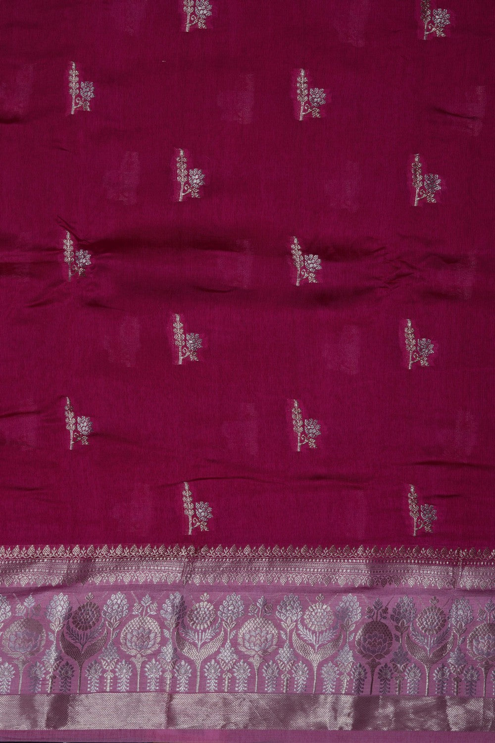 Image of Pink Chiniya Silk Saree