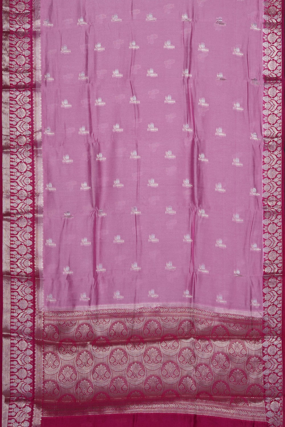 Image of Lavender-Pink Chiniya Silk Saree