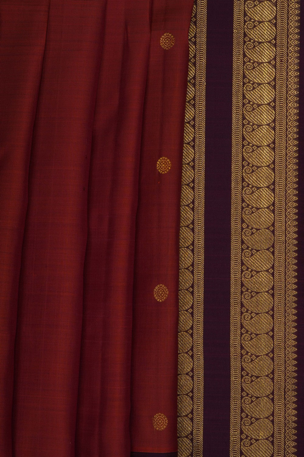 Image of Rust Kanjivaram silk Saree