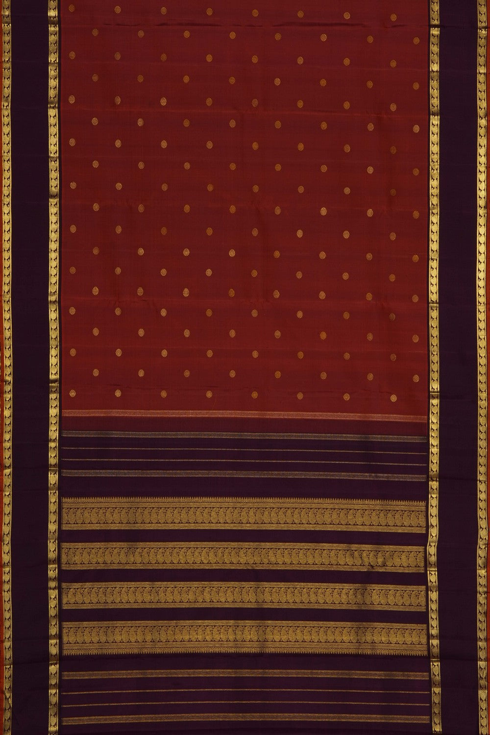 Image of Rust Kanjivaram silk Saree