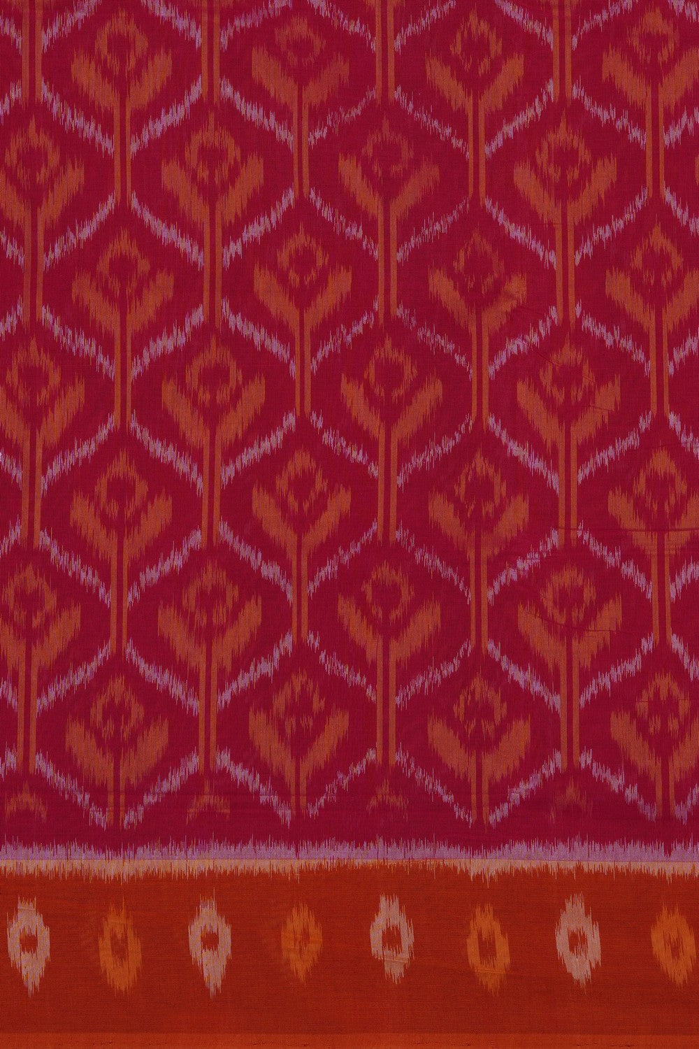 Image of Pink Pochampally Ikat Cotton Saree