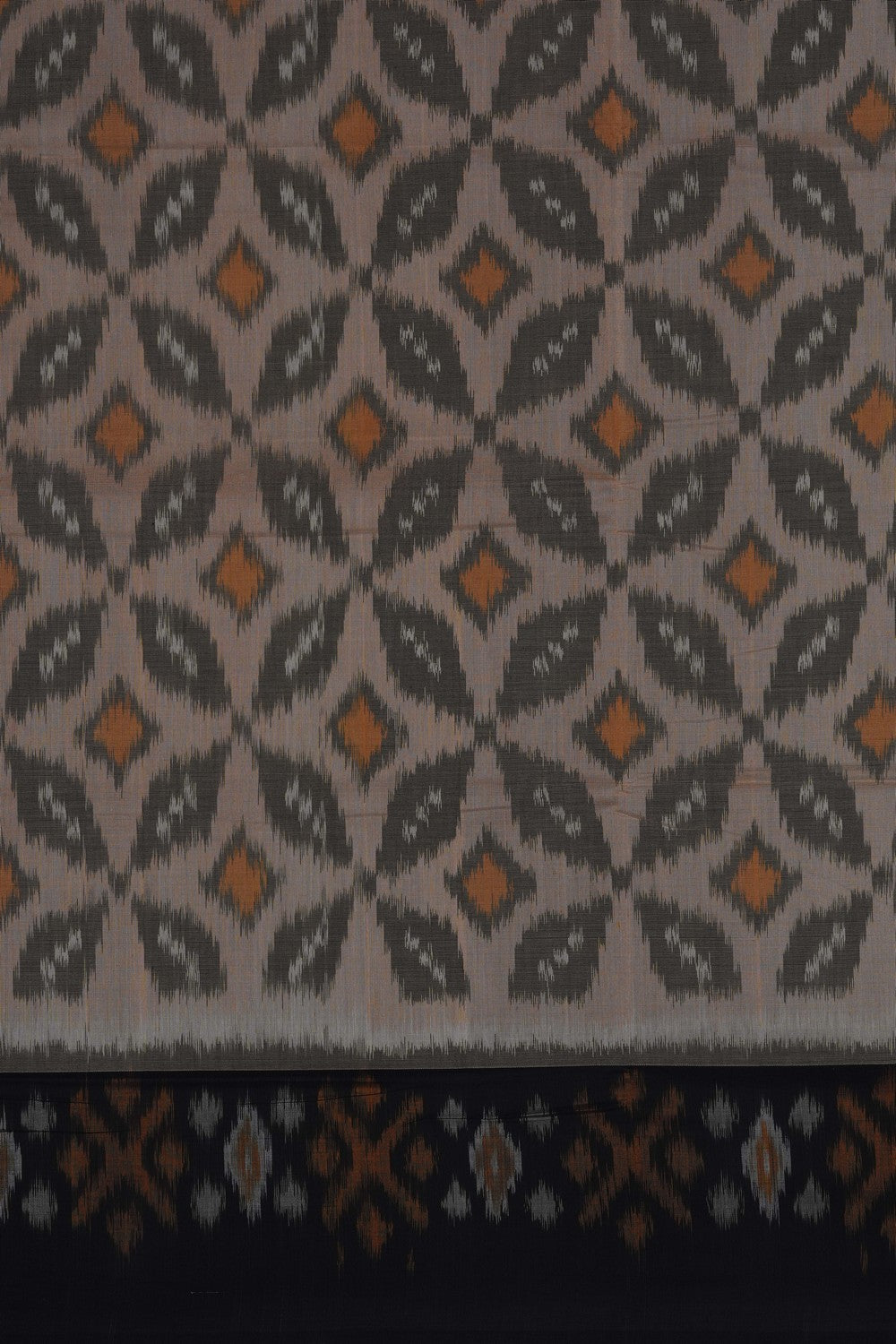 Image of Beige Pochampally Ikat Cotton Saree