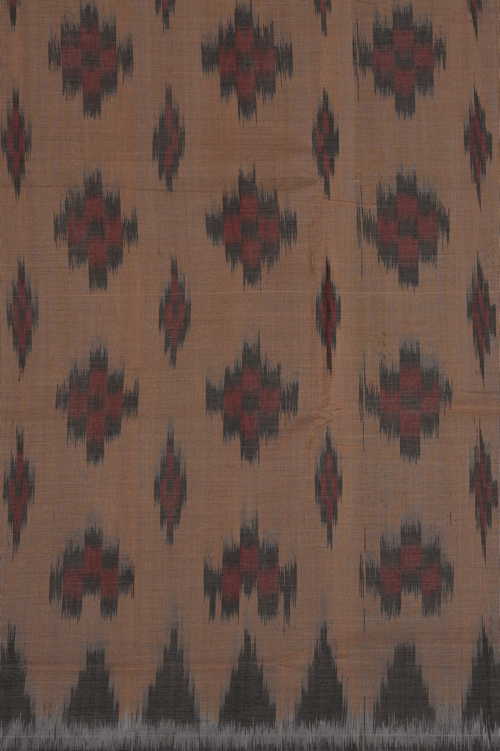 Image of Beige Pochampally Ikat Cotton Saree