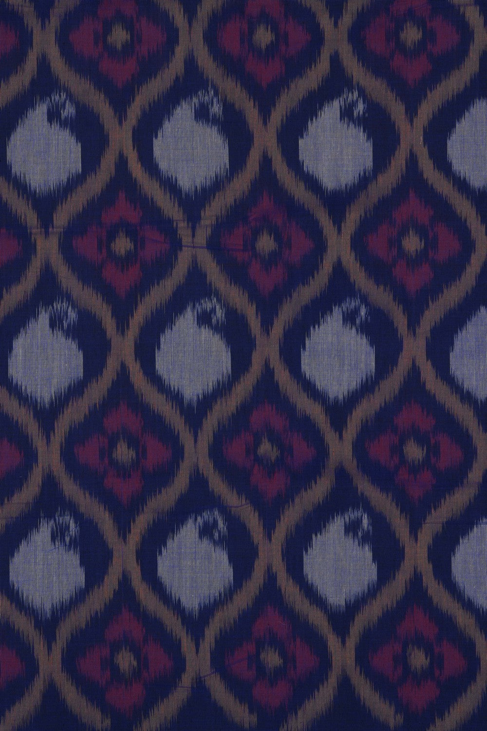 Image of Purple Pochampally Ikat Cotton Saree