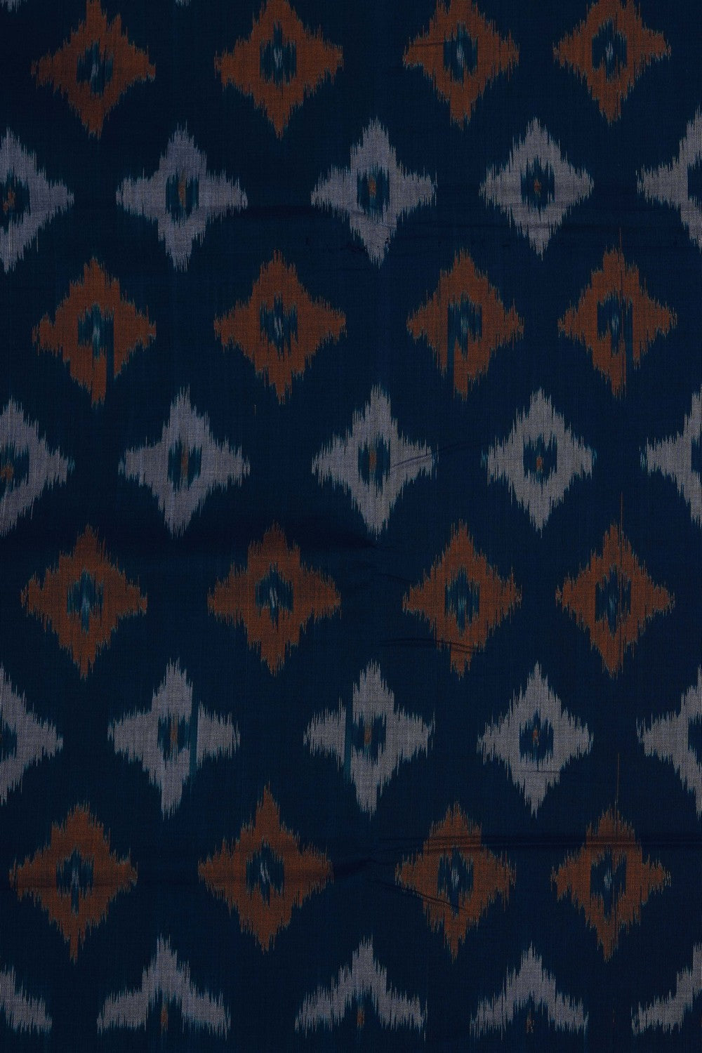 Image of Blue Pochampally Ikat Cotton Saree