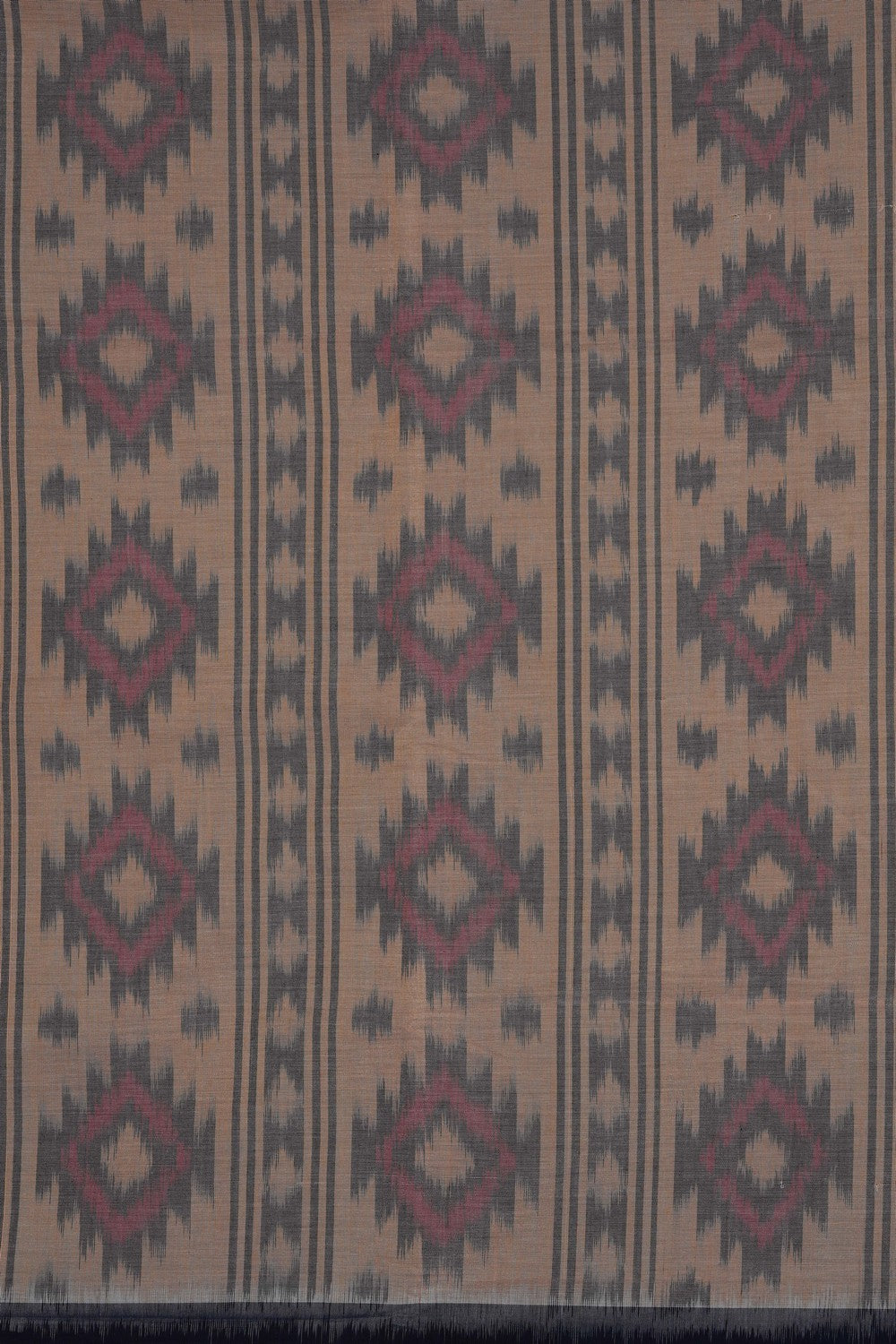 Image of Beige Pochampally Ikat Cotton Saree