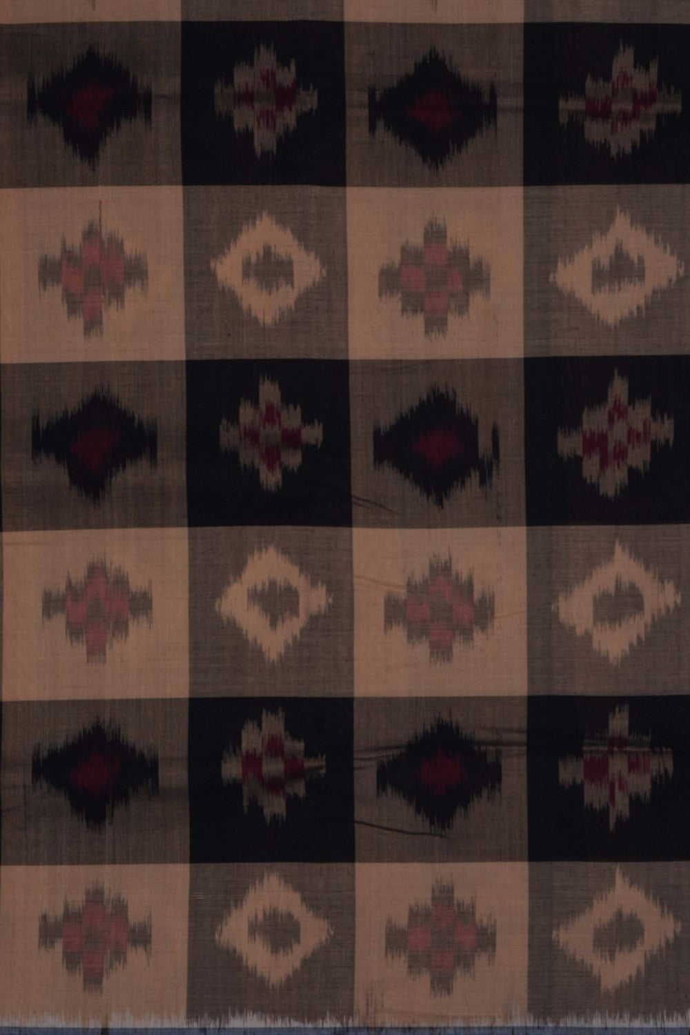 Image of Beige Pochampally Ikat Cotton Saree