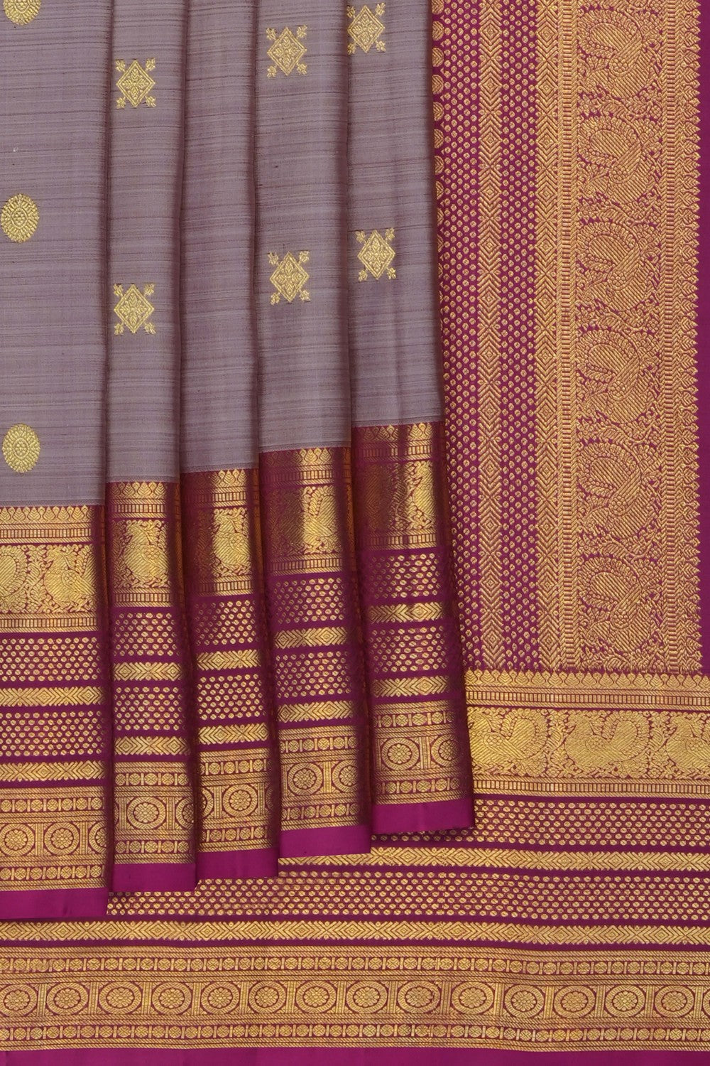 Image of Grey South Silk Saree