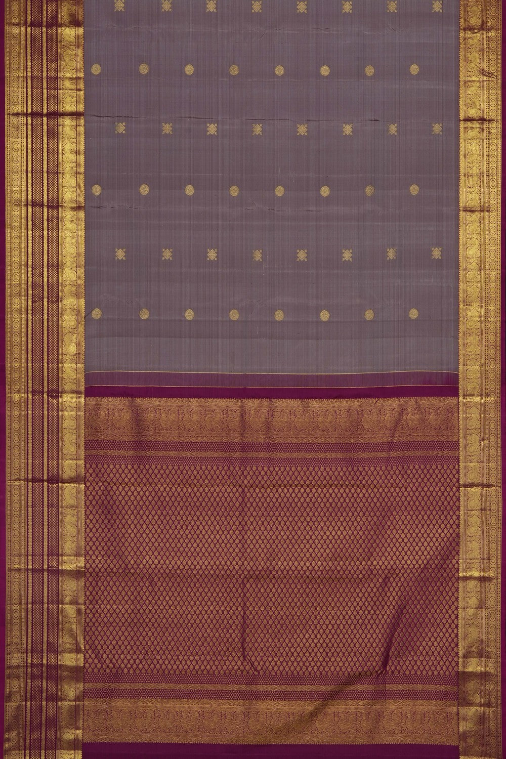 Image of Grey South Silk Saree