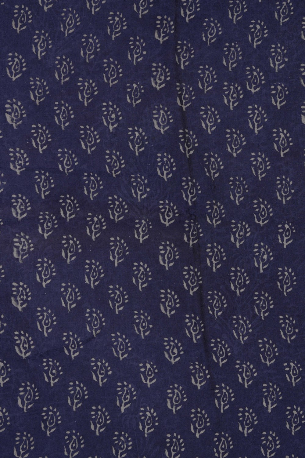 Image of Smoky-Grey Printed Silk Saree