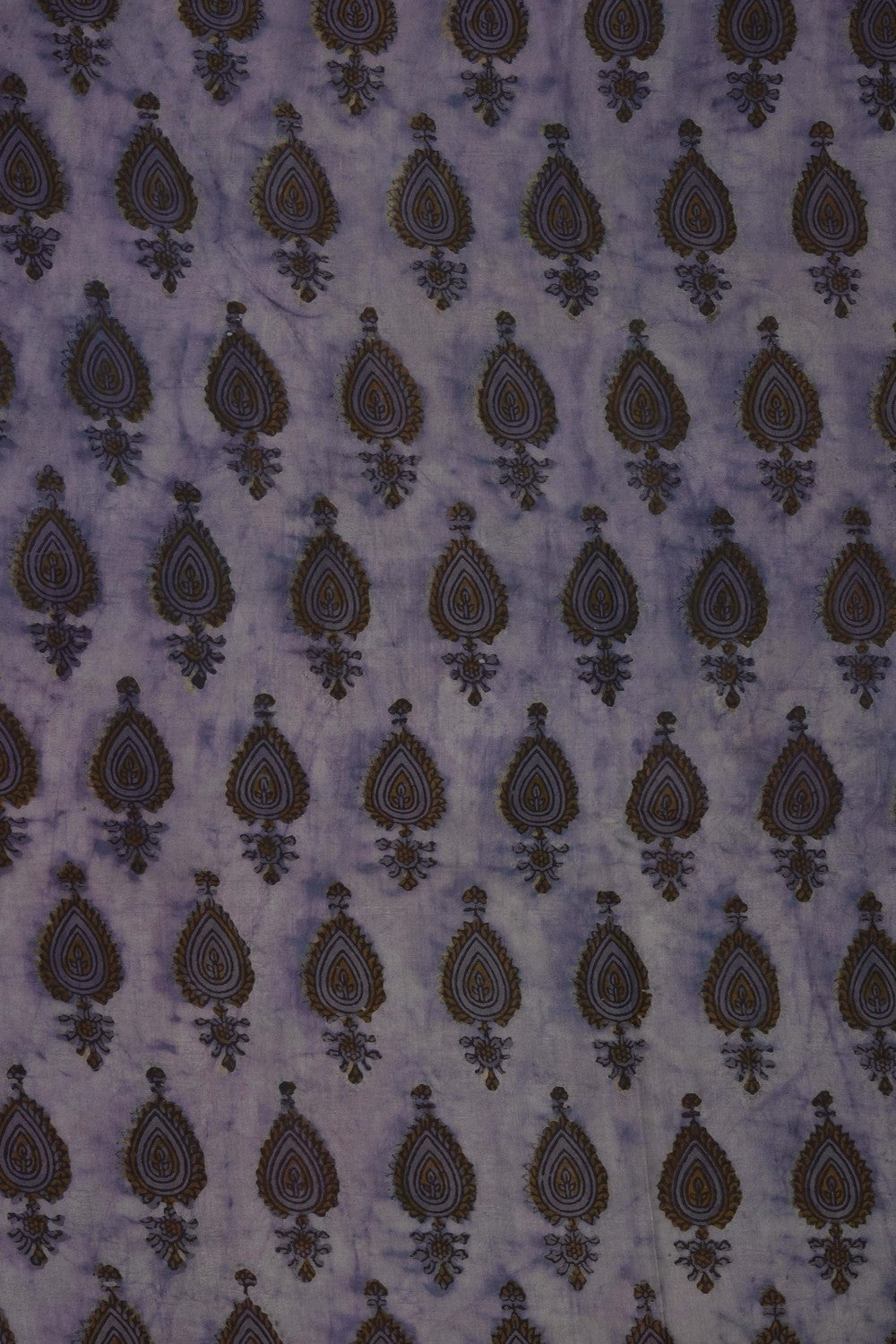 Image of Mauve Ajrakh Printed Silk Saree