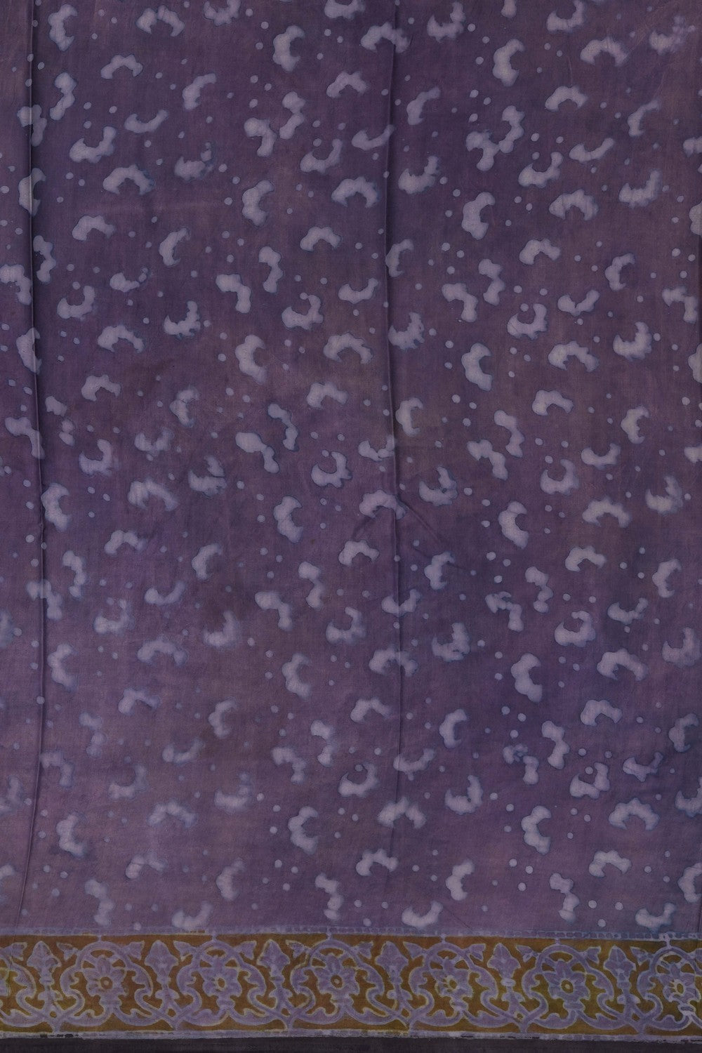 Image of Mauve Ajrakh Printed Silk Saree