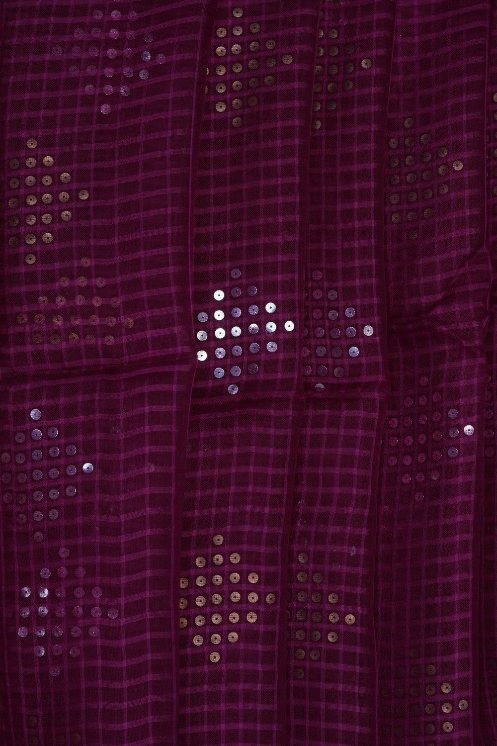 Image of Purple Tussar Silk Embroidery Saree