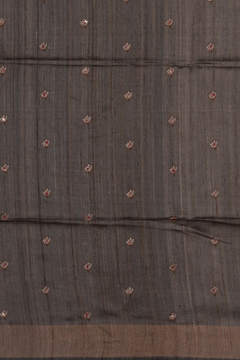 Image of Brown Tussar Silk Saree