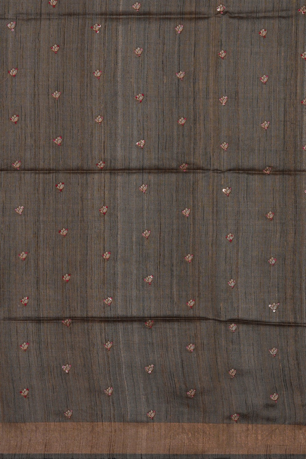 Image of Green Tussar Silk Saree