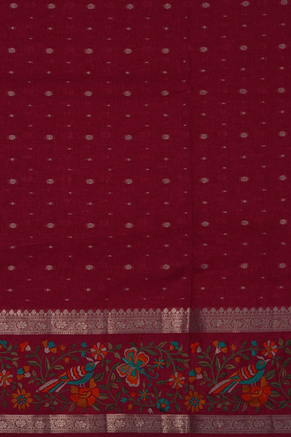 Image of Red Tussar Saree