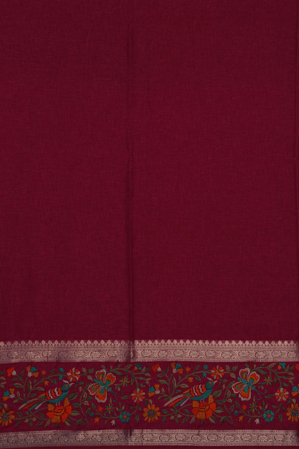 Image of Red Tussar Saree