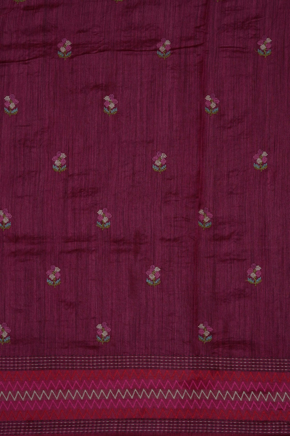 Image of Pink Desi Tussar Silk Saree