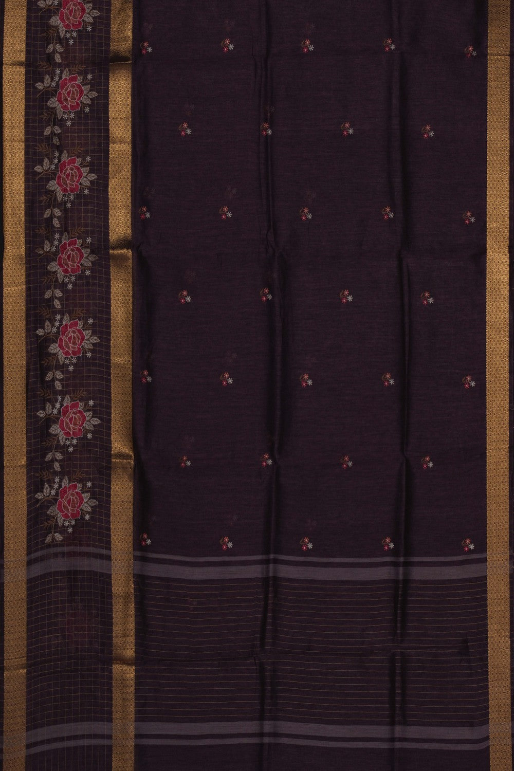 Image of Brown Linen Saree