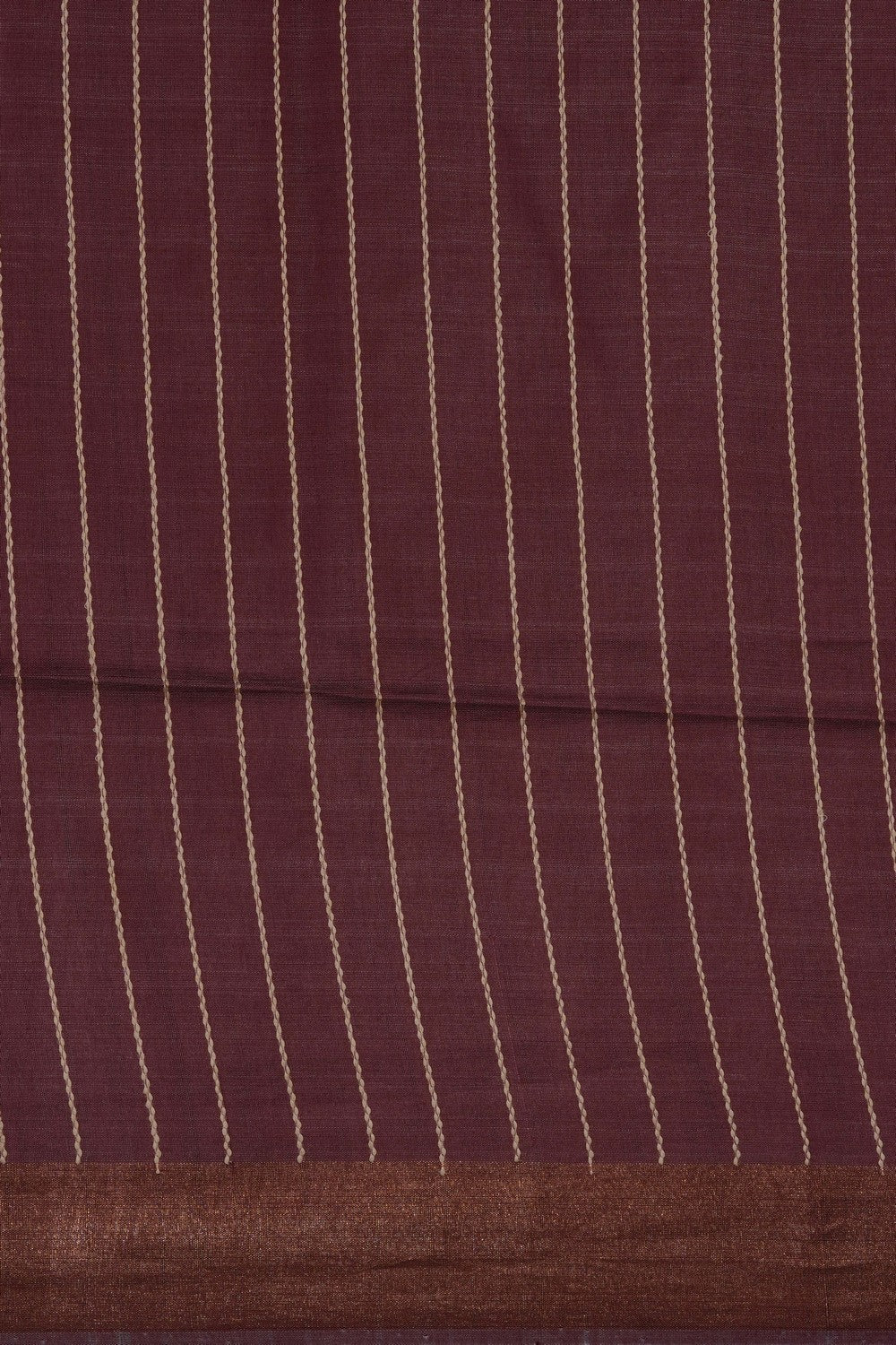 Image of Maroon Desi Tussar Silk Saree