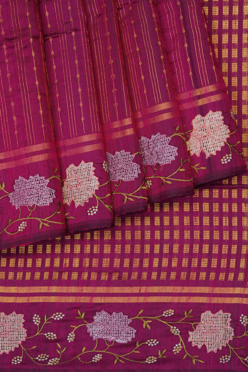 Image of Pink Desi Tussar Silk Saree
