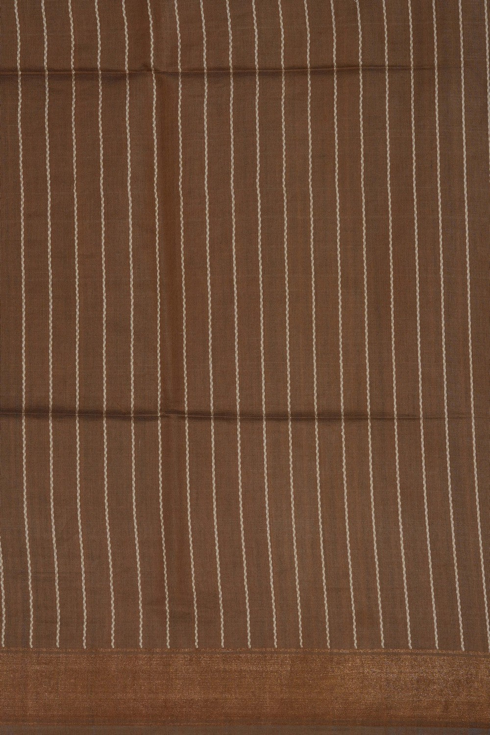 Image of Brown Desi Tussar Silk Saree