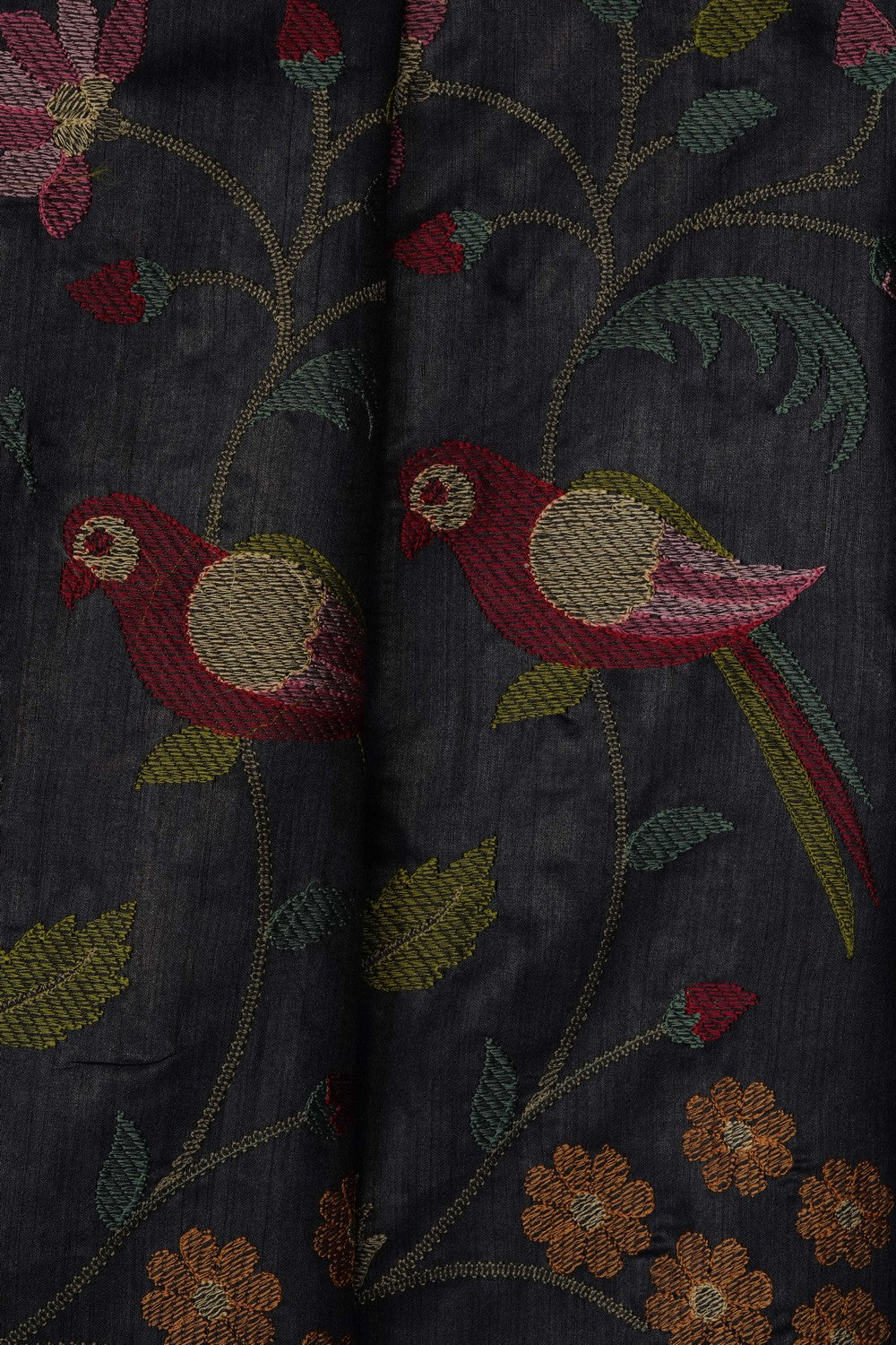Image of Black Desi Tussar Silk Saree