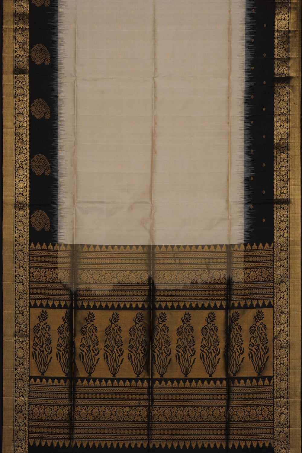 Image of Classy Beige Pure Silk Saree