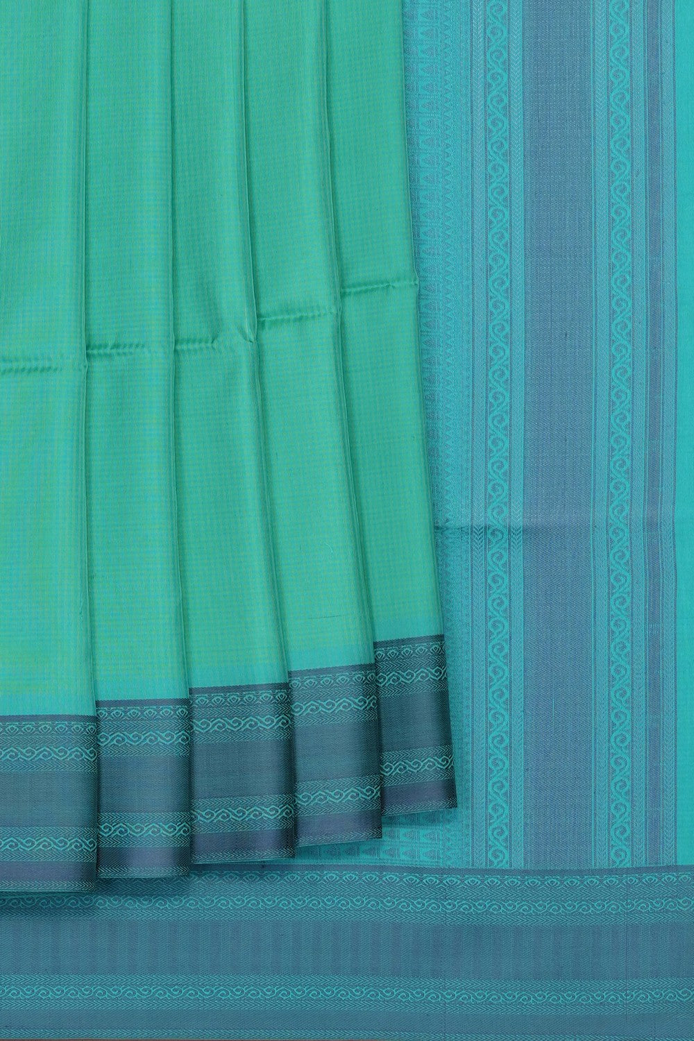Image of Sea-Green Pure Silk Saree
