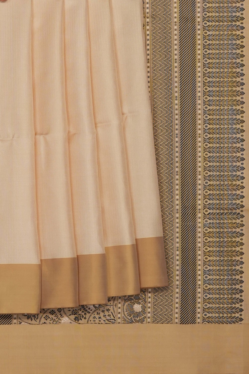 Image of Classy Beige Pure Silk Saree