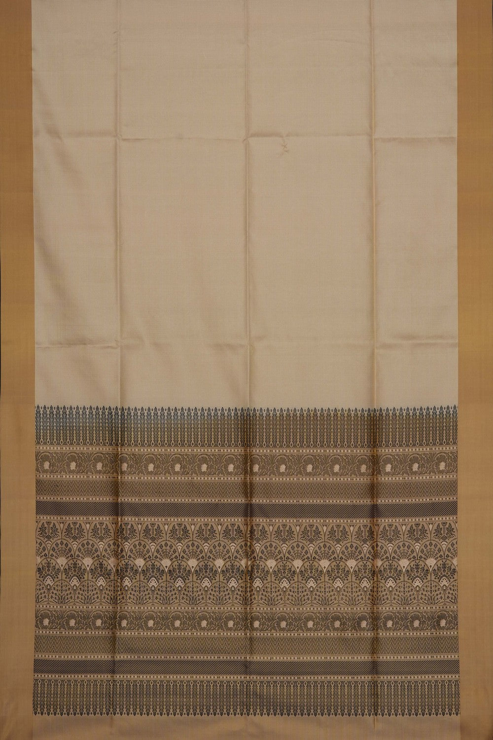 Image of Classy Beige Pure Silk Saree