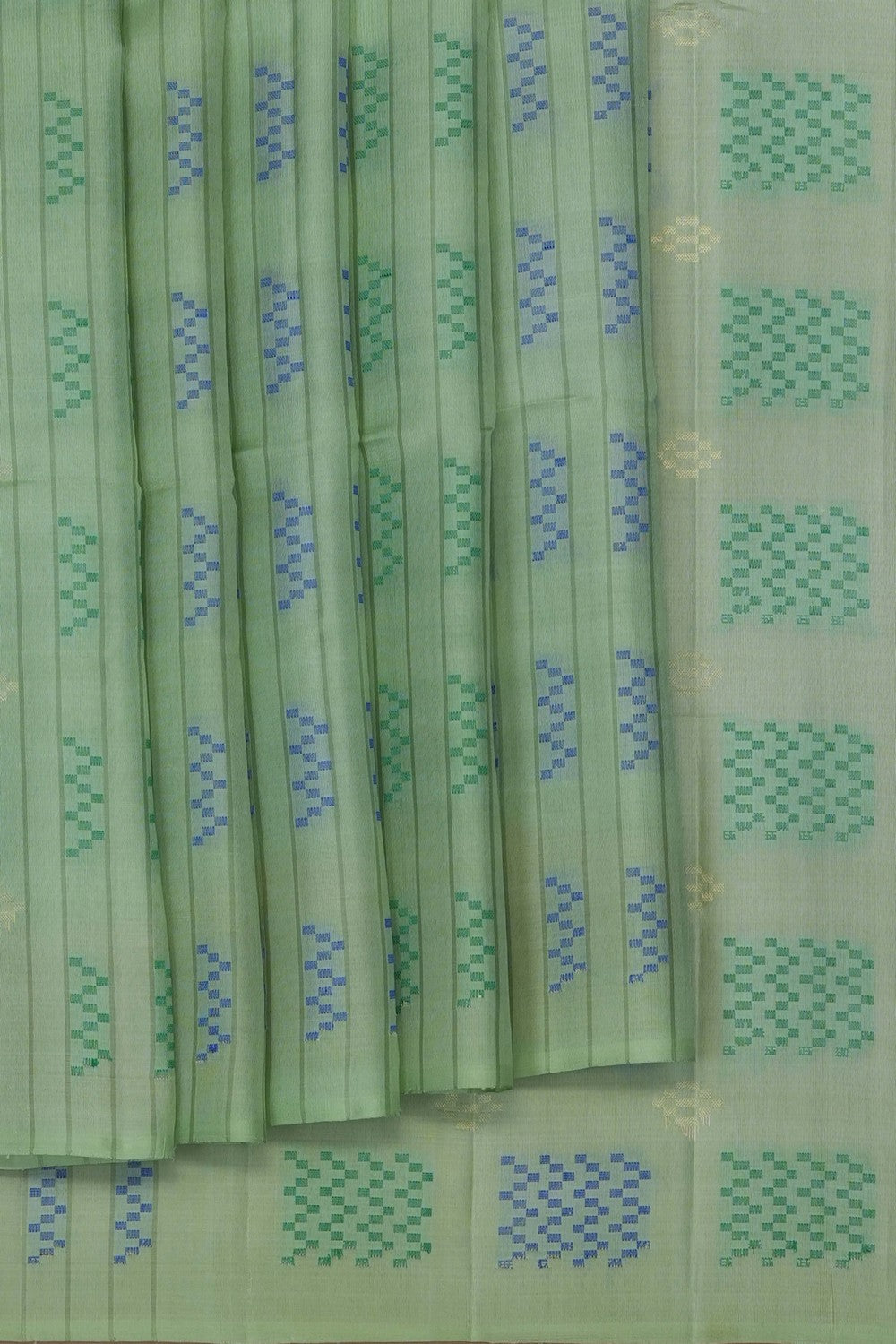 Image of Sea-Green Pure Silk Saree