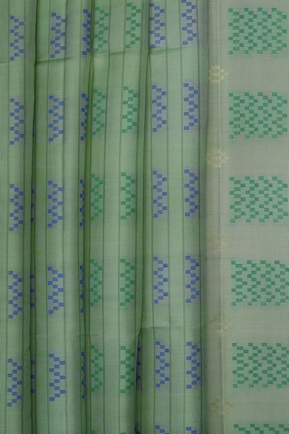 Image of Sea-Green Pure Silk Saree
