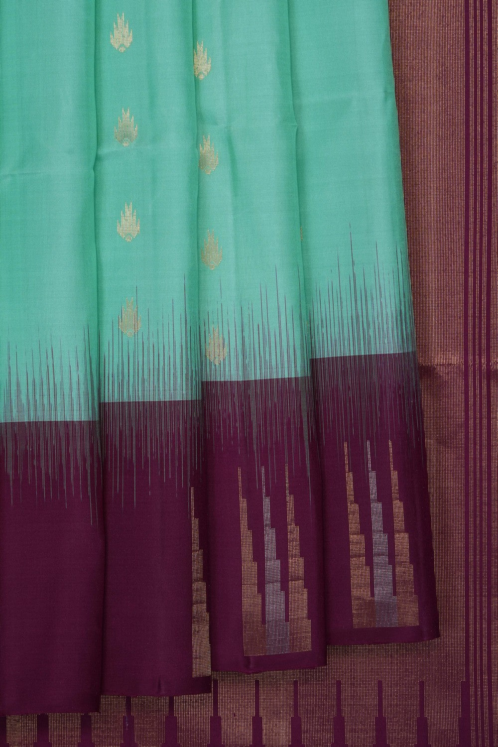 Image of Sea-Green Pure Silk Saree