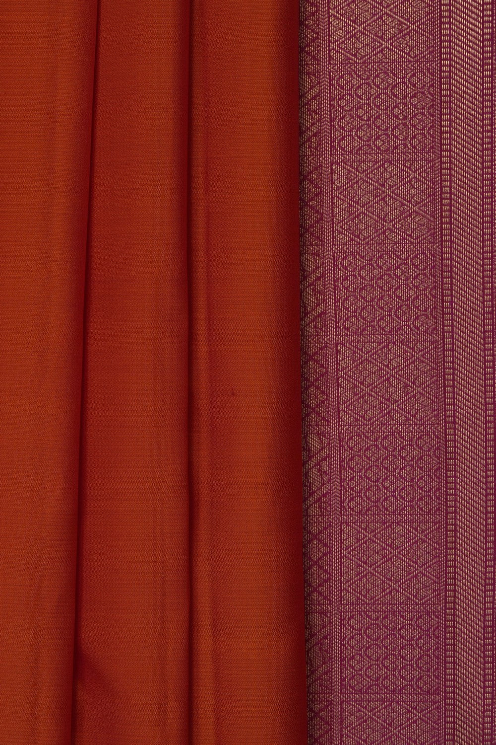 Image of Orange South Silk Saree